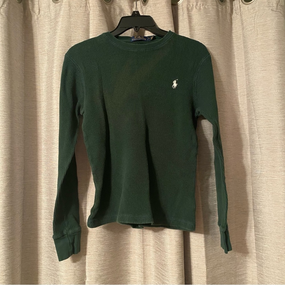 POLO RALPH LAUREN Waffle-Knit Thermal Size medium Green